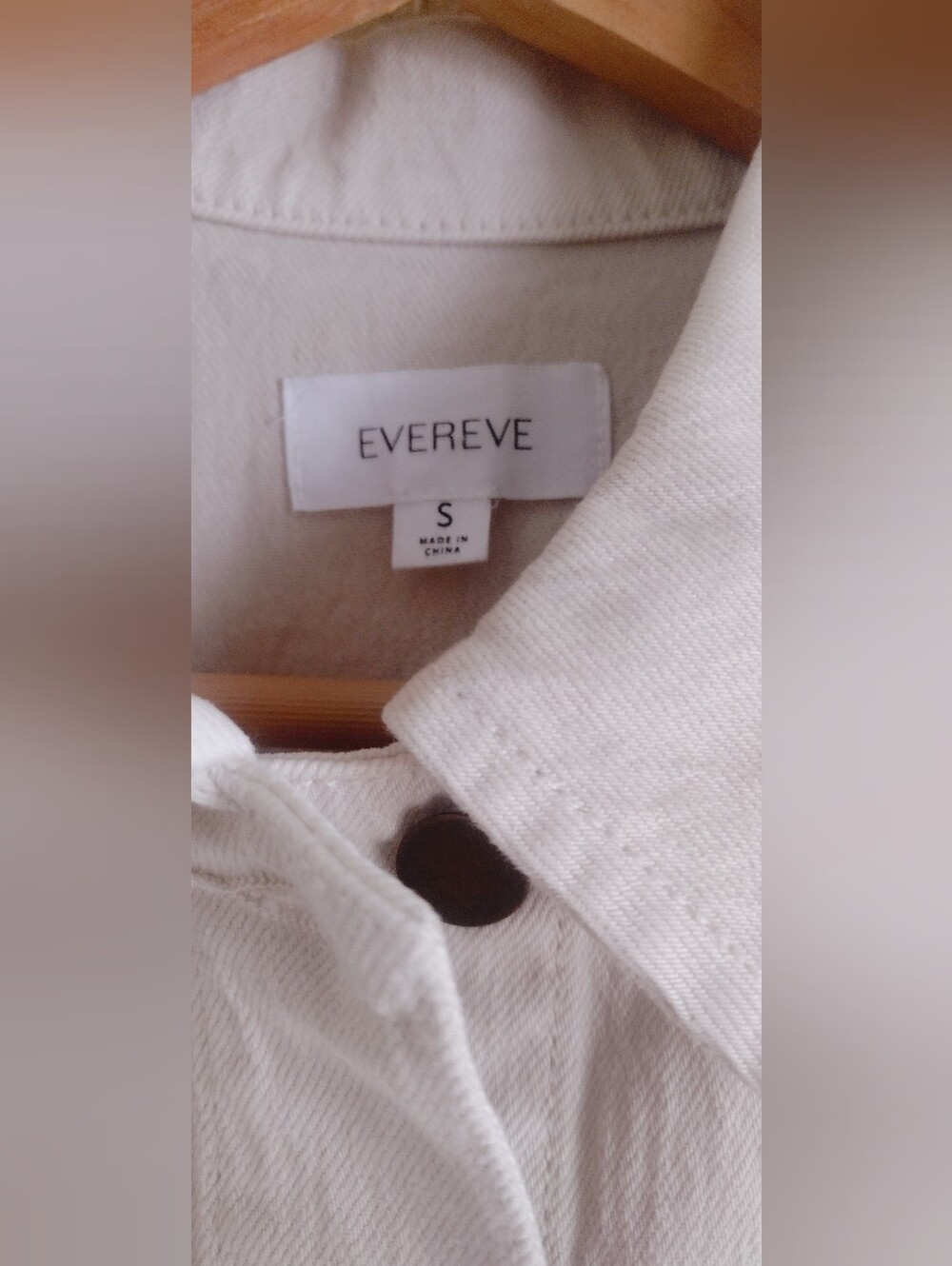 Evereve Cream Denim Cropped Vest Size S Western Cowgirl Button Front - Picture 6 of 7
